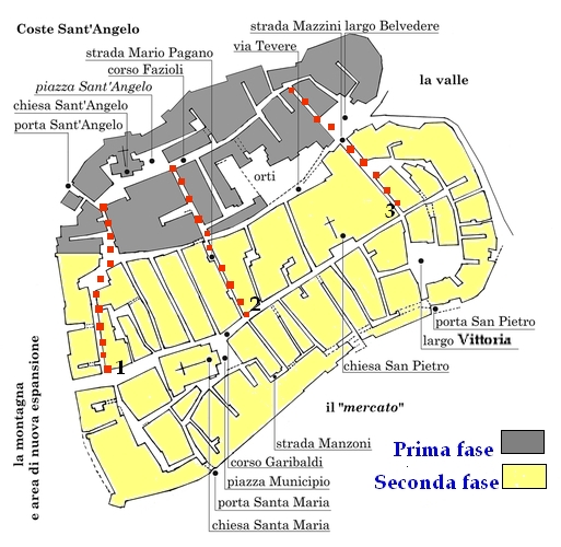le strade come cucitute nel tessuto urbano