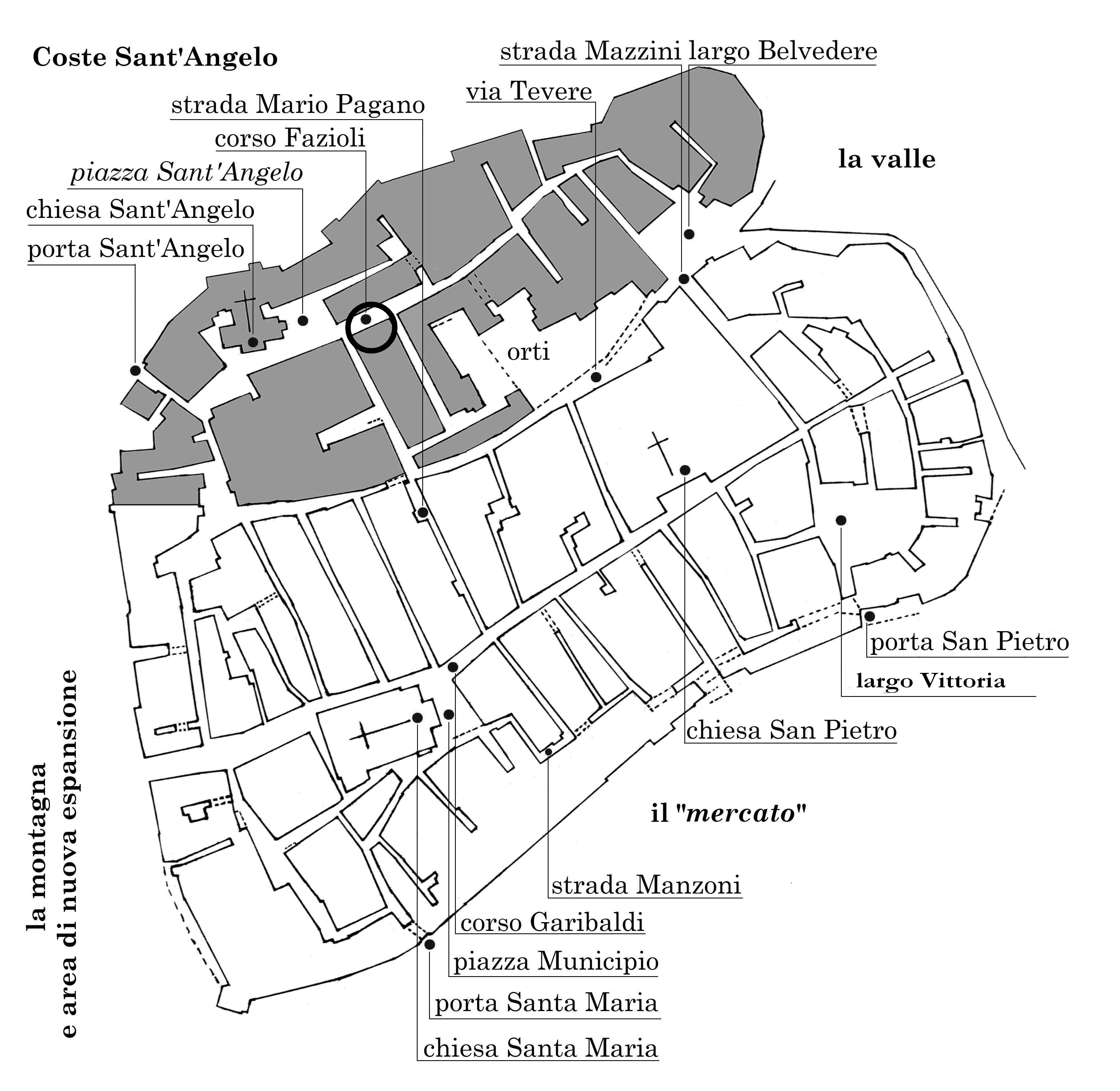 planimetria della zona