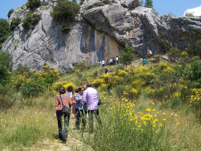 la roccia con i disegni rupestri
